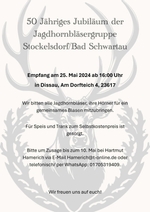 50 Jähriges Jubiläum der Jagdhornbläsergruppe Stockelsdorf/Bad Schwartau