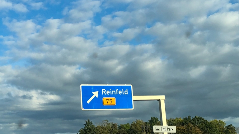 Anschlussstelle Reinfeld Richtung Norden auf der Autobahn 1
