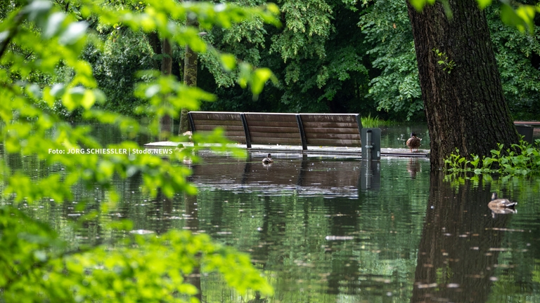 Herrengarten überschwemmt