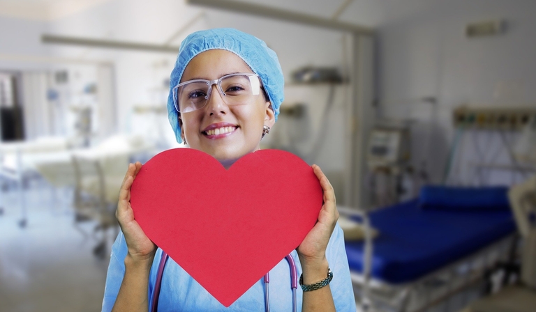 Krankenschwester mit Herz
