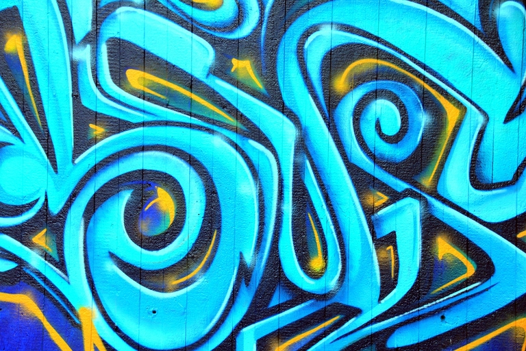 Graffiti in Blau