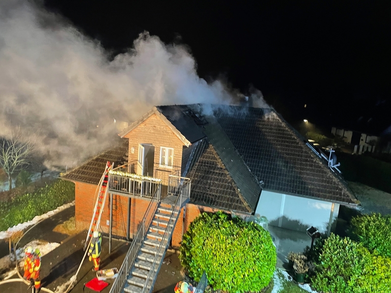 Dachstuhlbrand in Scharbeutz am 30.12.2021